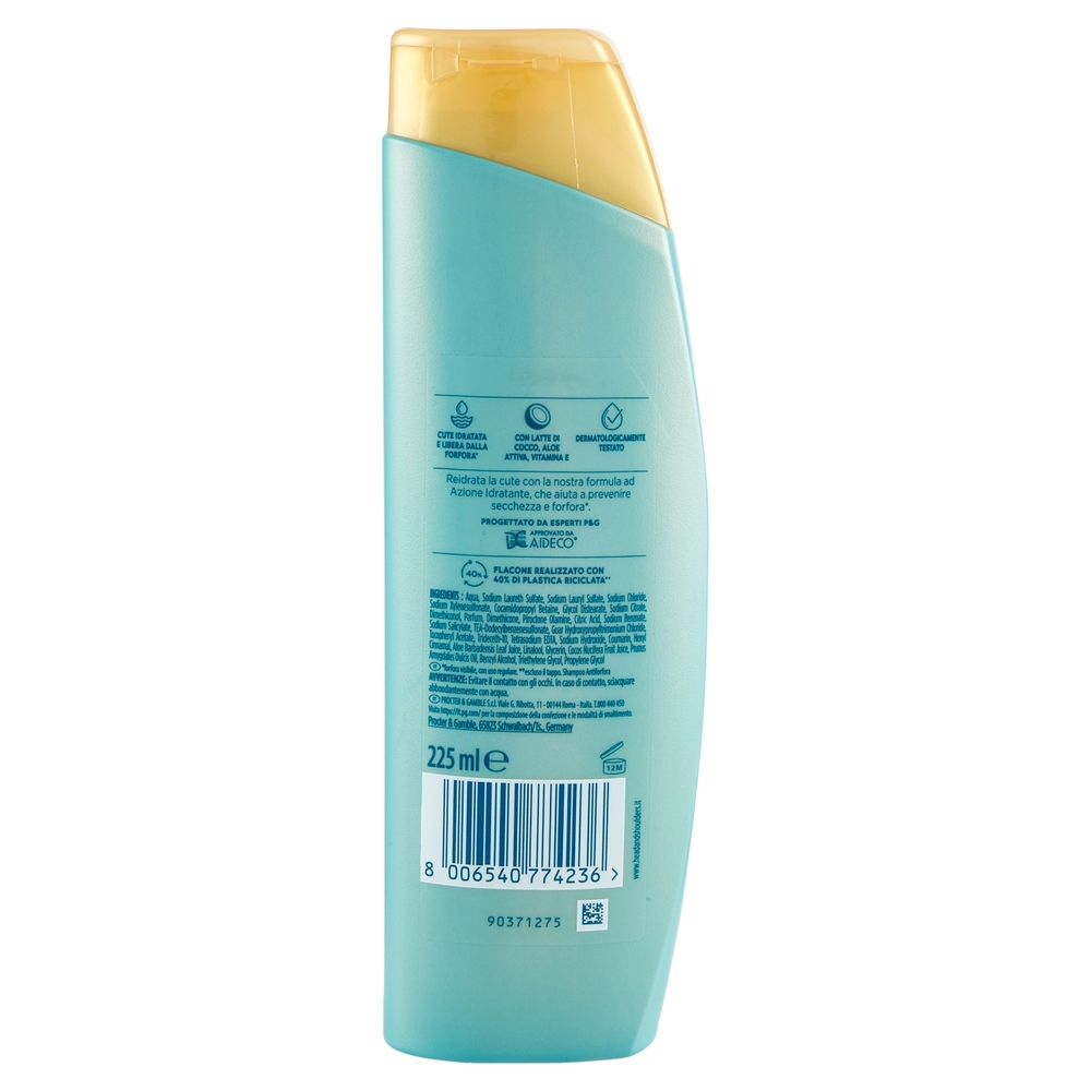 Head & Shoulders Shampoo Antiforfora Azione Idratante Derma X Pro 225 ml